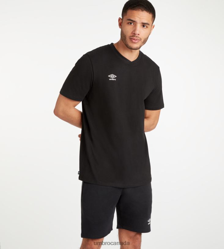Black/White Clothing Club Leisure Crew Tee Men Umbro 262Z851