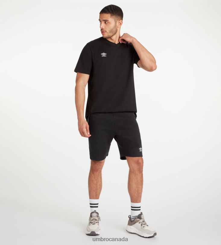 Black/White Clothing Club Leisure Crew Tee Men Umbro 262Z851