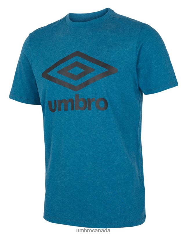Blue Sapphire Marl Clothing Large Cotton Logo Tee Men Umbro 262Z891