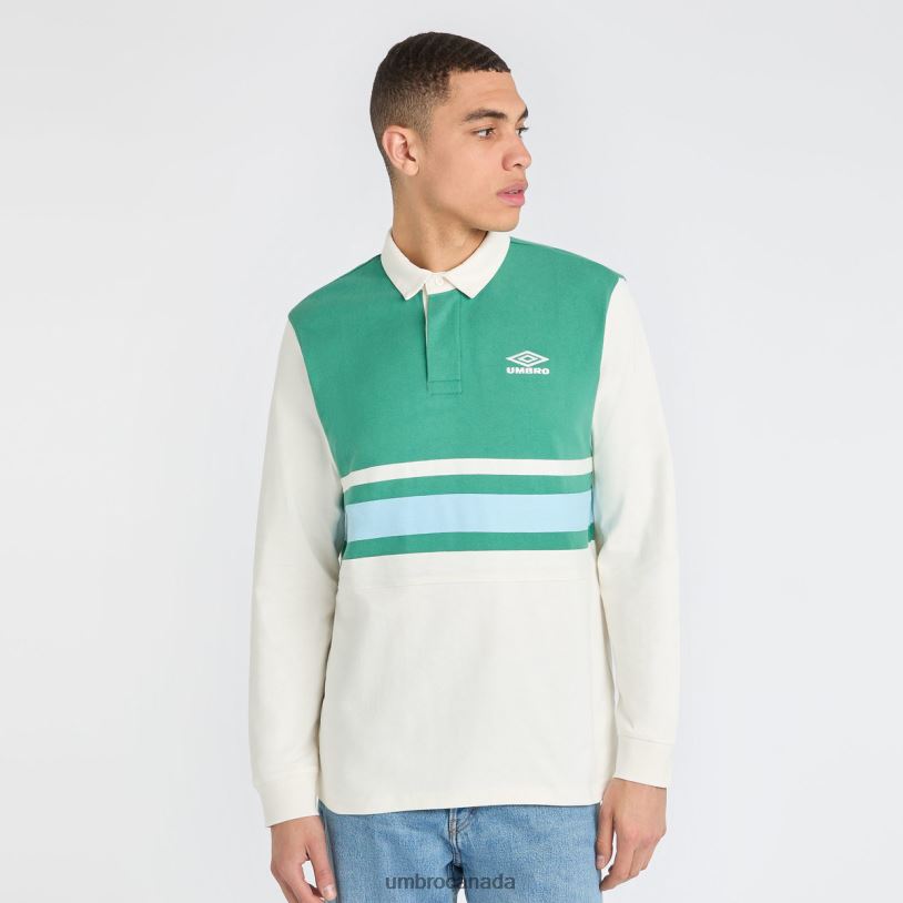 Ecru/Fir/Angel Falls Clothing Rugby Jersey Men Umbro 262Z842