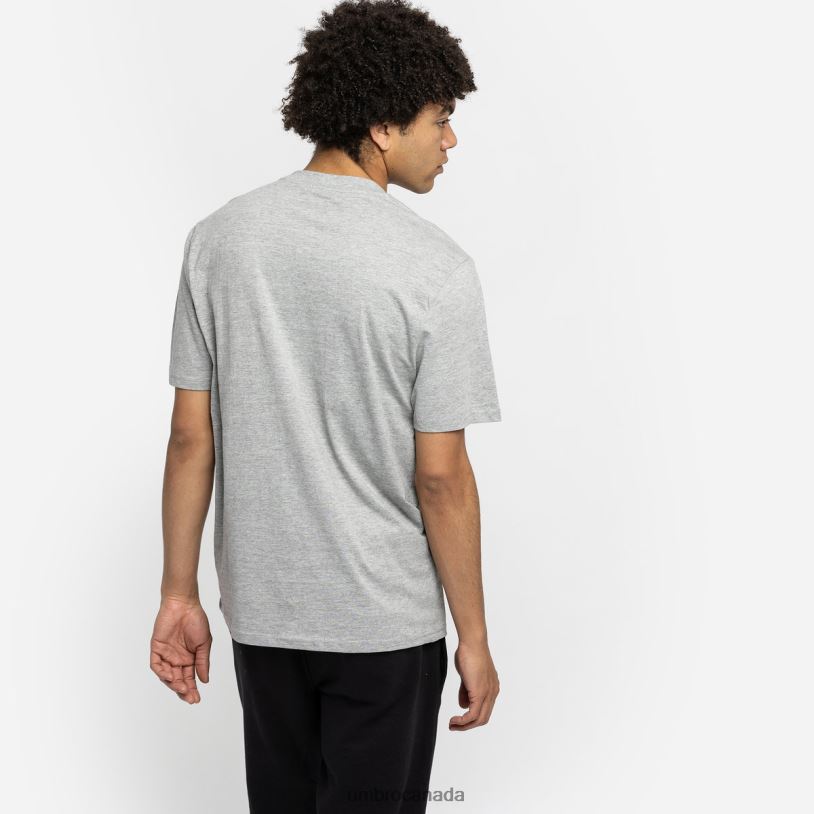 Grey Marl/Black Clothing Diamond Small Logo Tee Men Umbro 262Z873