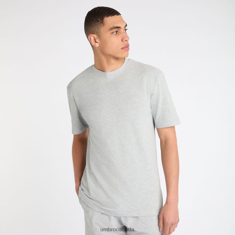 Grey Marl Clothing Sport Style Pique Tee Men Umbro 262Z848