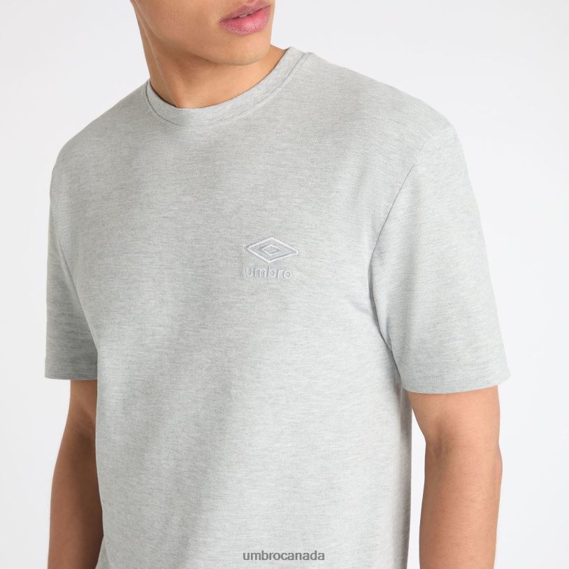 Grey Marl Clothing Sport Style Pique Tee Men Umbro 262Z848