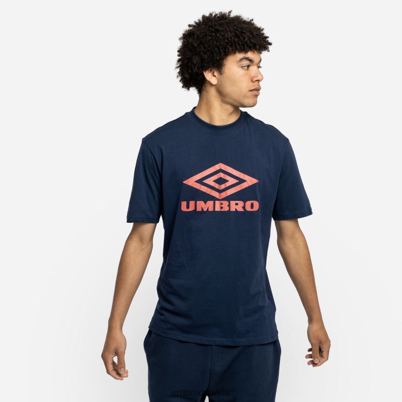 Indigo Mood/Hot Sauce Clothing Diamond Logo Tee Men Umbro 262Z870
