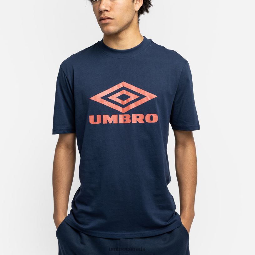 Indigo Mood/Hot Sauce Clothing Diamond Logo Tee Men Umbro 262Z870