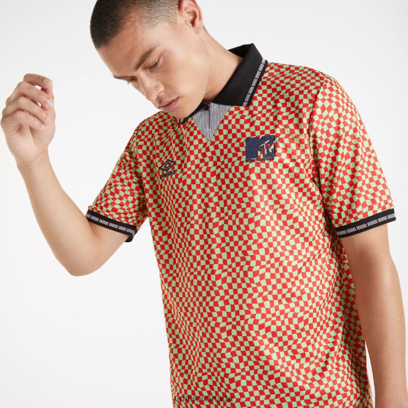 Jade Lime/Flame Scarlet Clothing MTV Jersey Men Umbro 262Z87