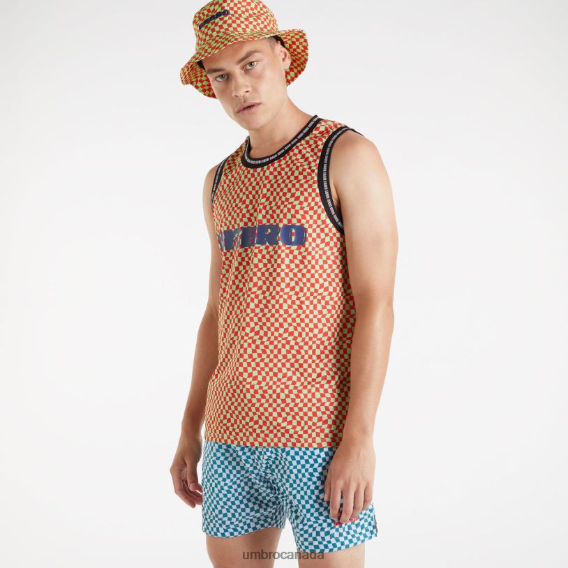 Jade Lime/Flame Scarlet Clothing MTV Vest Men Umbro 262Z824