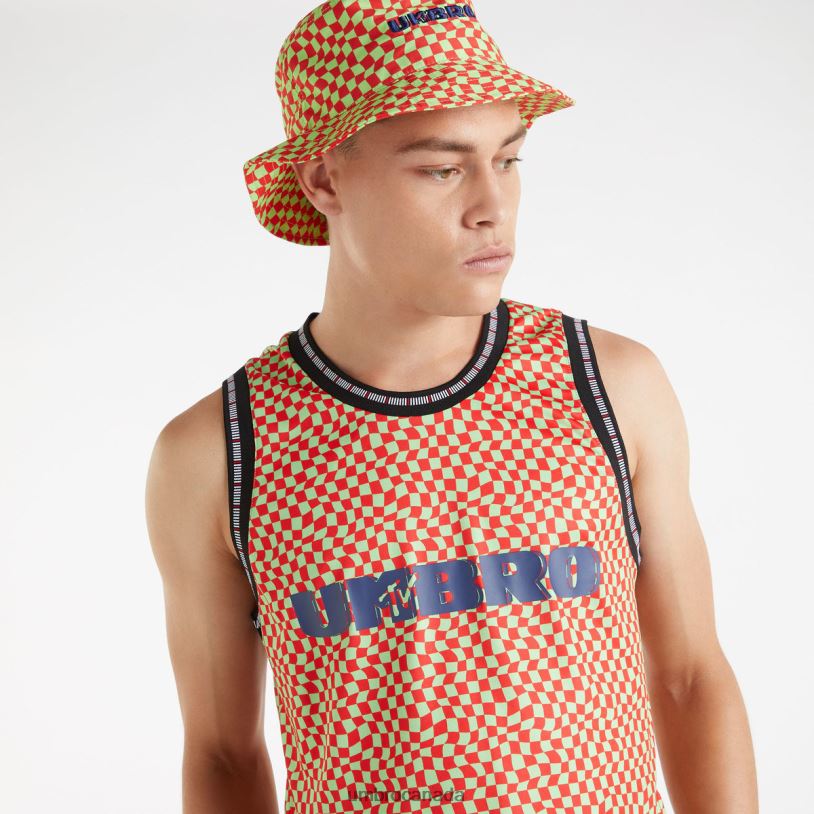 Jade Lime/Flame Scarlet Clothing MTV Vest Men Umbro 262Z824