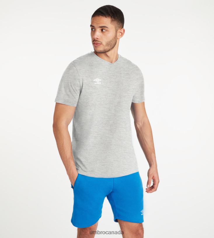 Light Grey Marl Clothing Club Leisure Crew Tee Men Umbro 262Z850