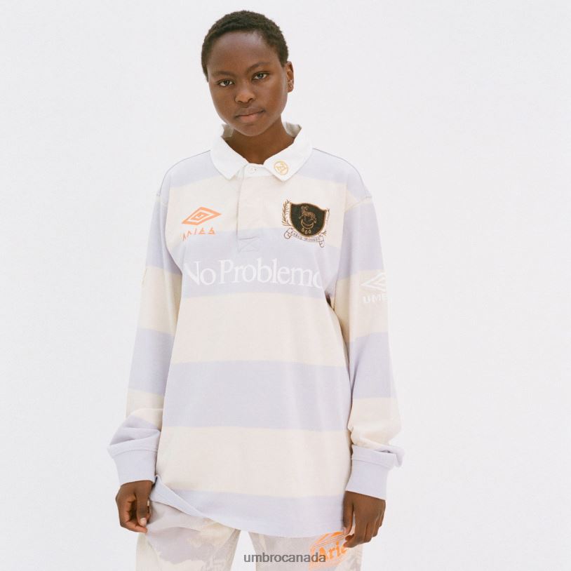 Lilac/Cream/White Clothing Aries Screenprinted Rugby Shirt Men Umbro 262Z81