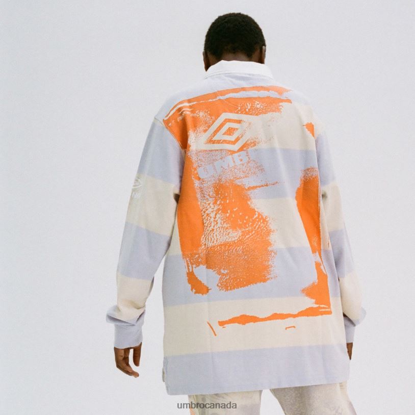 Lilac/Cream/White Clothing Aries Screenprinted Rugby Shirt Men Umbro 262Z81