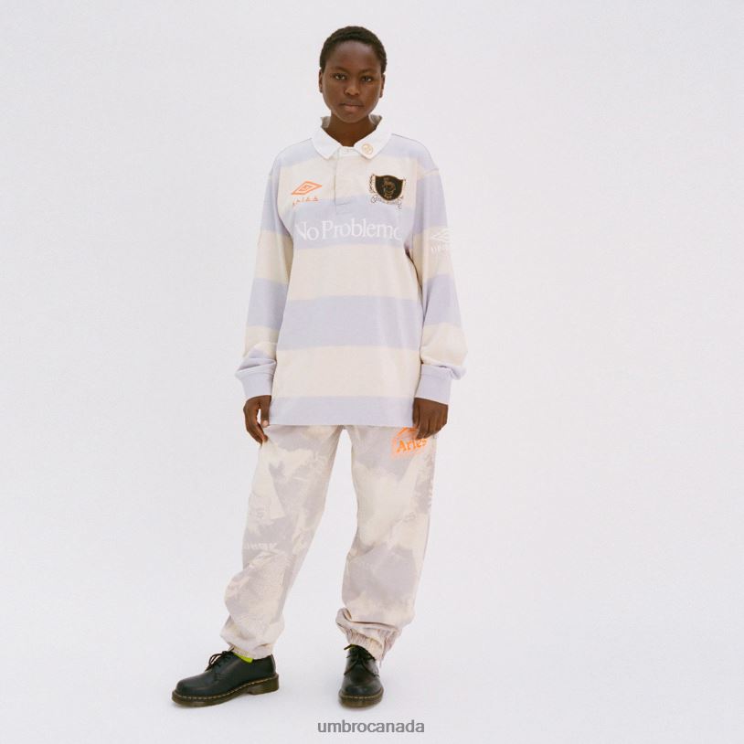 Lilac/Cream/White Clothing Aries Screenprinted Rugby Shirt Men Umbro 262Z81