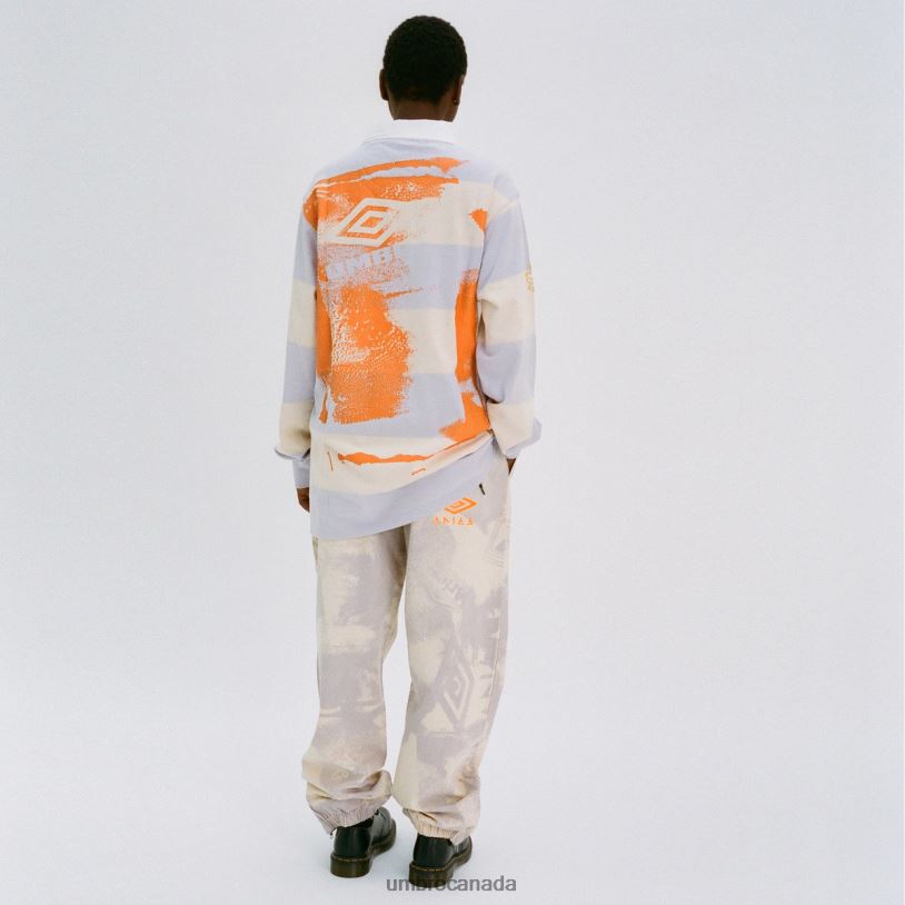 Lilac/Cream/White Clothing Aries Screenprinted Rugby Shirt Men Umbro 262Z81