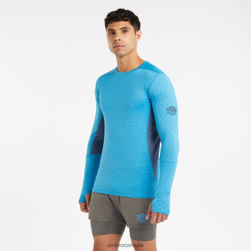 Malibu Blue/Bering Sea Clothing Pro Training Elite LS Running Top Men Umbro 262Z816