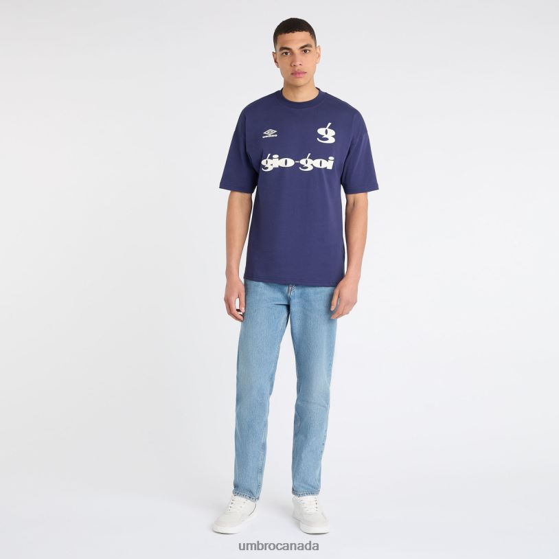 Patriot Blue/Marshmallow Clothing Gio Goi Logo Tee Men Umbro 262Z865