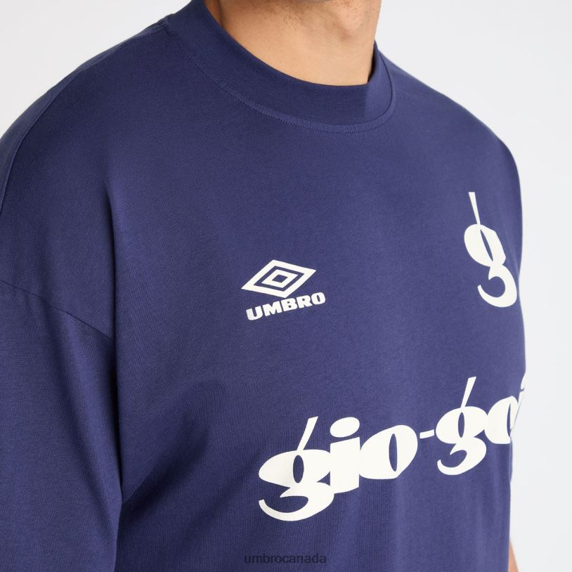 Patriot Blue/Marshmallow Clothing Gio Goi Logo Tee Men Umbro 262Z865