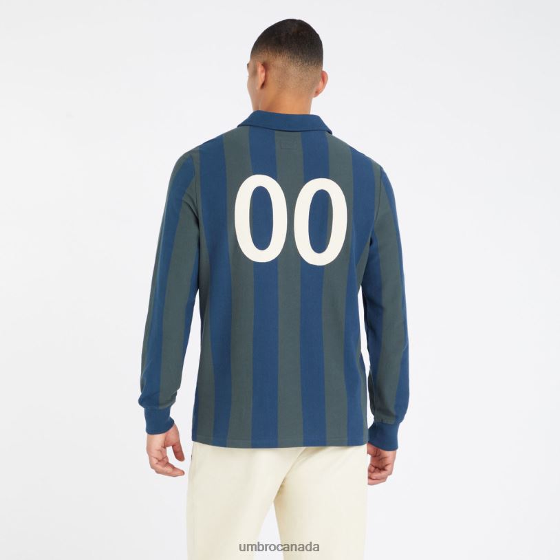 Sea Moss/Moonlight Clothing Long Sleeve Stripe Jersey Men Umbro 262Z836