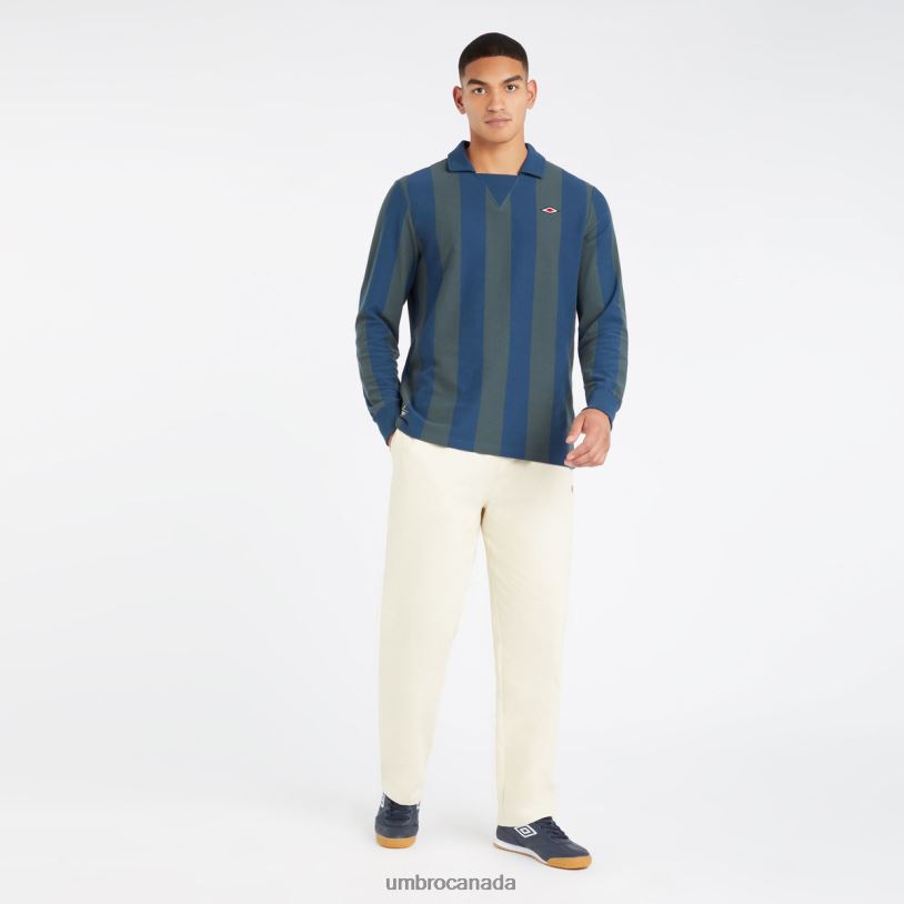 Sea Moss/Moonlight Clothing Long Sleeve Stripe Jersey Men Umbro 262Z836
