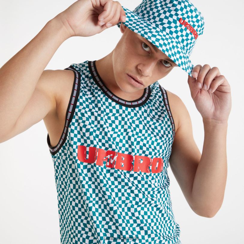 Shaded Spruce/Brilliant White Clothing MTV Vest Men Umbro 262Z823