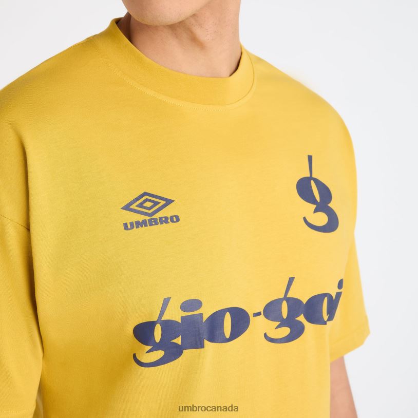 Spicy Mustard/Patriot Blue Clothing Gio Goi Logo Tee Men Umbro 262Z863