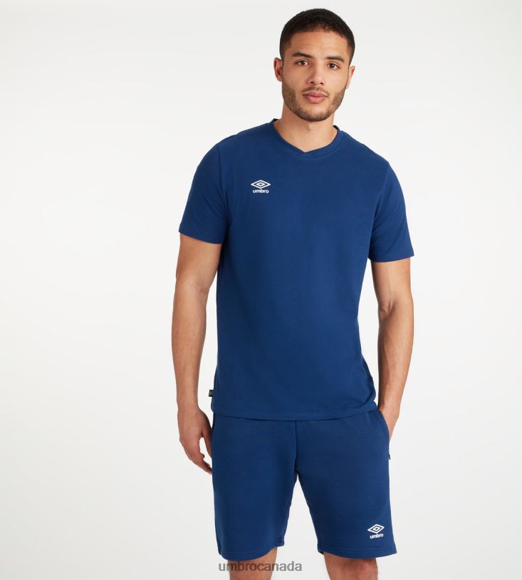 TW Navy/White Clothing Club Leisure Crew Tee Men Umbro 262Z852