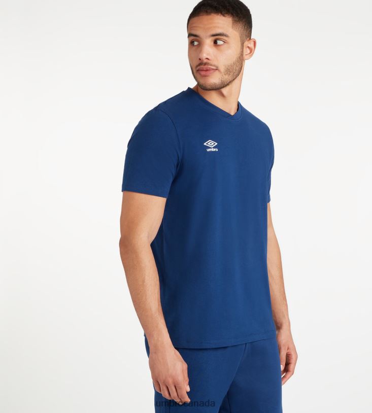 TW Navy/White Clothing Club Leisure Crew Tee Men Umbro 262Z852