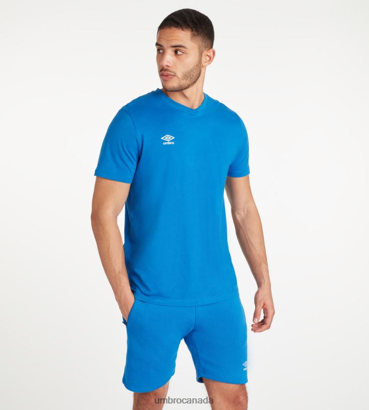 TW Royal/White Clothing Club Leisure Crew Tee Men Umbro 262Z853