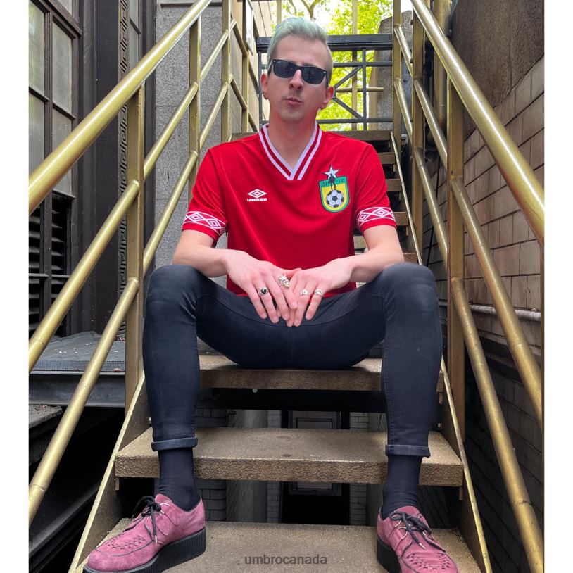 Vermillion/White Clothing Joe Strummer Foundation Jersey Men Umbro 262Z855