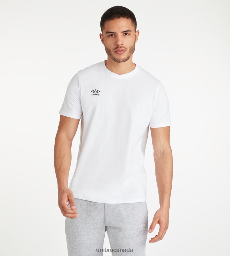 White/Black Clothing Club Leisure Crew Tee Men Umbro 262Z854