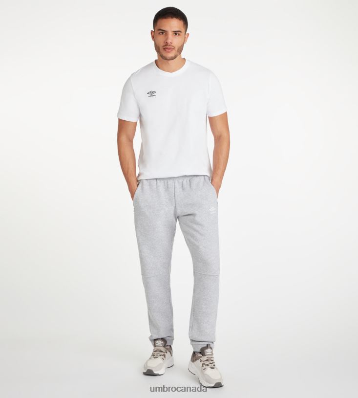 White/Black Clothing Club Leisure Crew Tee Men Umbro 262Z854