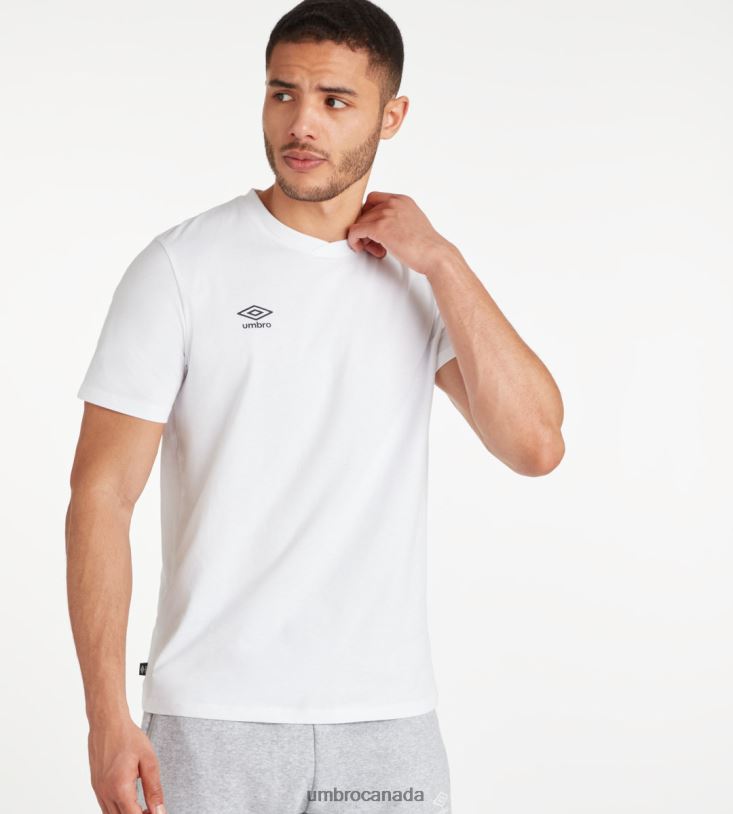 White/Black Clothing Club Leisure Crew Tee Men Umbro 262Z854
