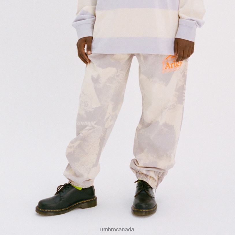 Lilac/Cream/Black Clothing Aries Pro 64 Cotton Drill Pants Men Umbro 262Z8192