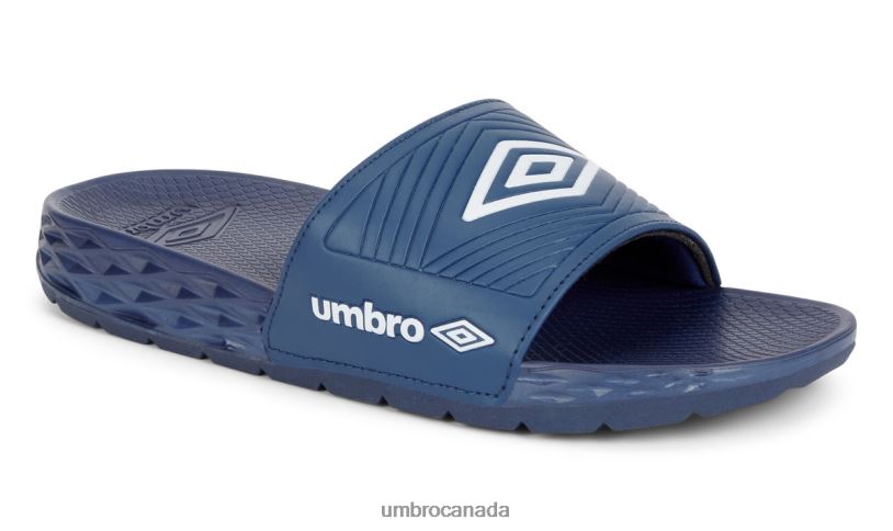 TW Navy/White Footwear Equipe Recovery Slides Men Umbro 262Z8338