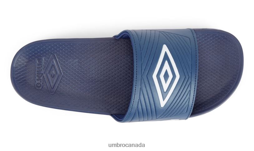 TW Navy/White Footwear Equipe Recovery Slides Men Umbro 262Z8338
