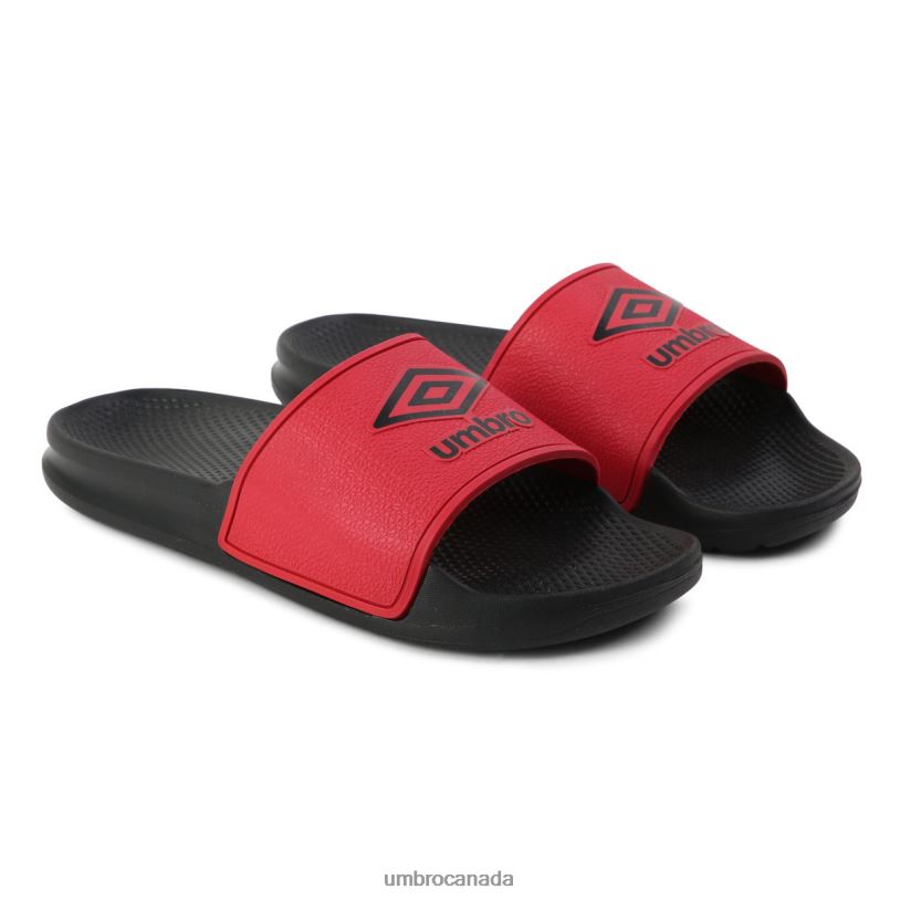 Vermillion/Black Footwear Squadra Comfort Slides Men Umbro 262Z8335