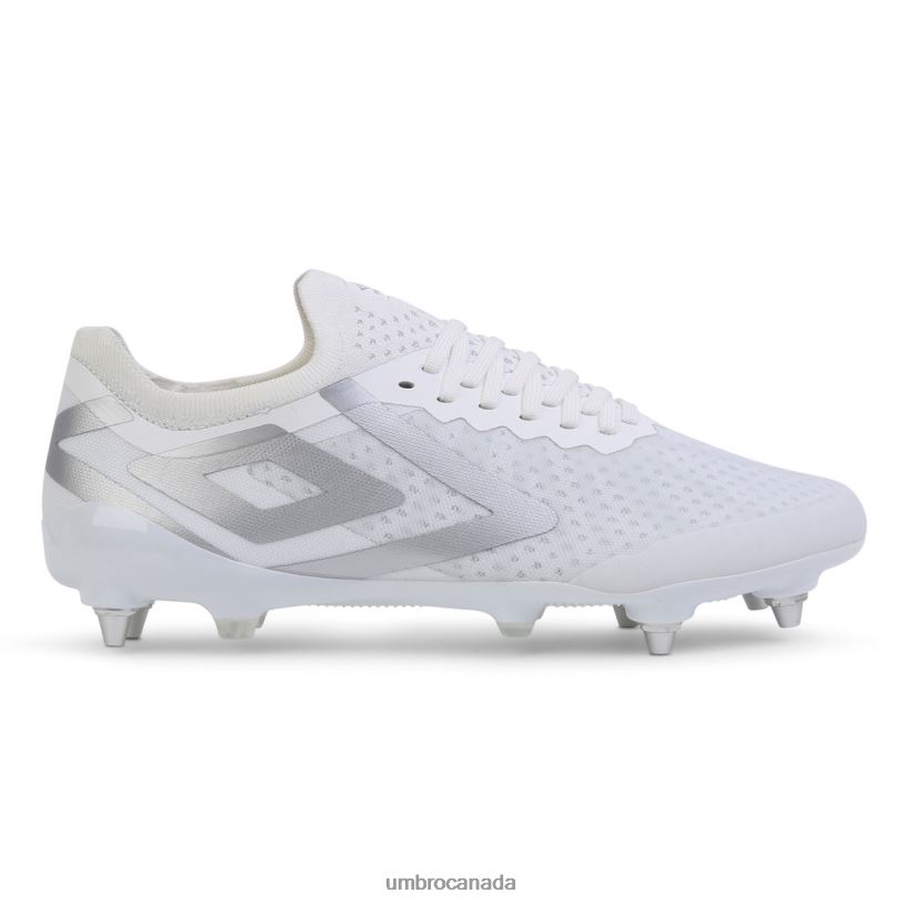 White/Metallic Chrome Footwear Velocita 6 Pro SG Unisex Umbro 262Z8581