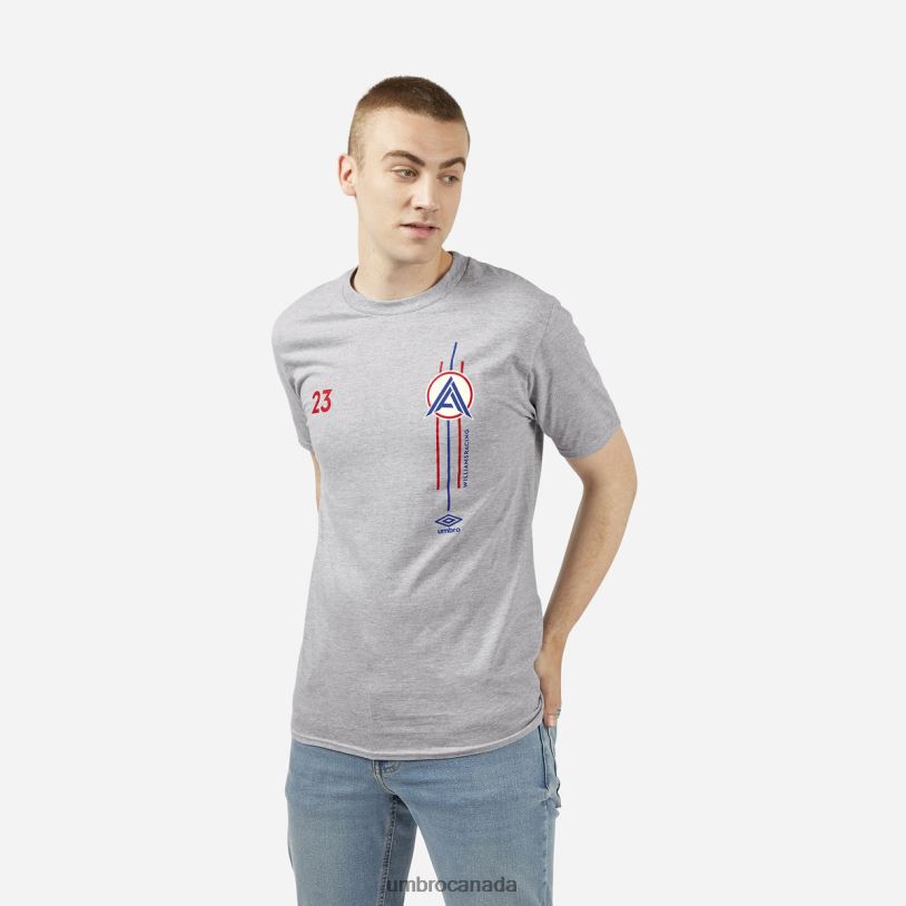 Grey Marl Sports Alex Albon - Double Chest Call Out - Williams Racing Tee Unisex Umbro 262Z8387