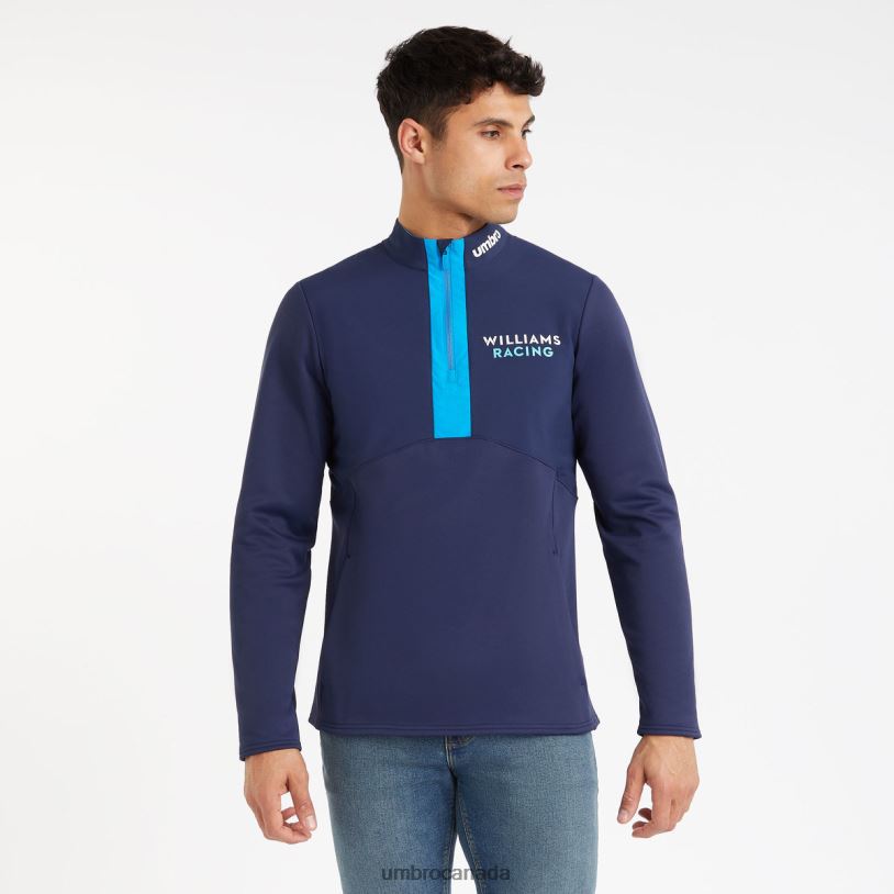 Peacoat/Diva Blue Sports Williams Off Track Half Zip Fleece Unisex Umbro 262Z8382