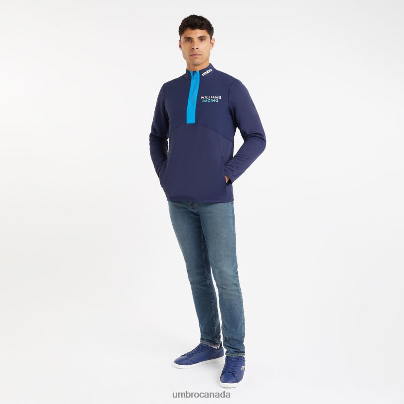 Peacoat/Diva Blue Sports Williams Off Track Half Zip Fleece Unisex Umbro 262Z8382