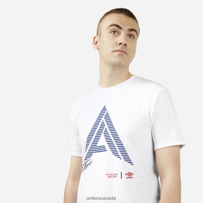 White Sports Alex Albon - Thai Knockout Striped - Williams Racing Tee Unisex Umbro 262Z8386