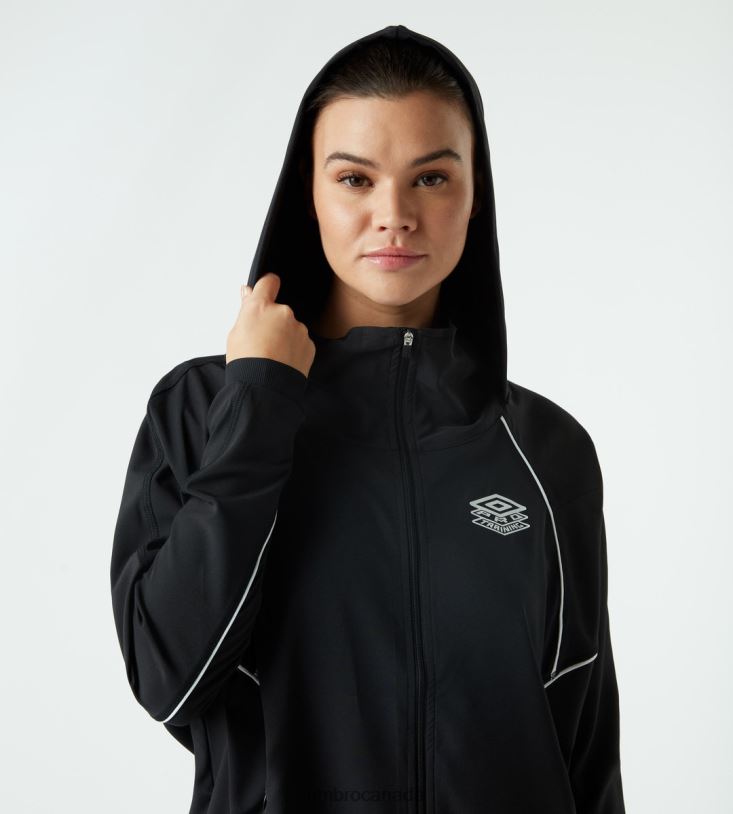 Black Clothing Classic Retro PTF Windbreaker Jacket Women Umbro 262Z8520
