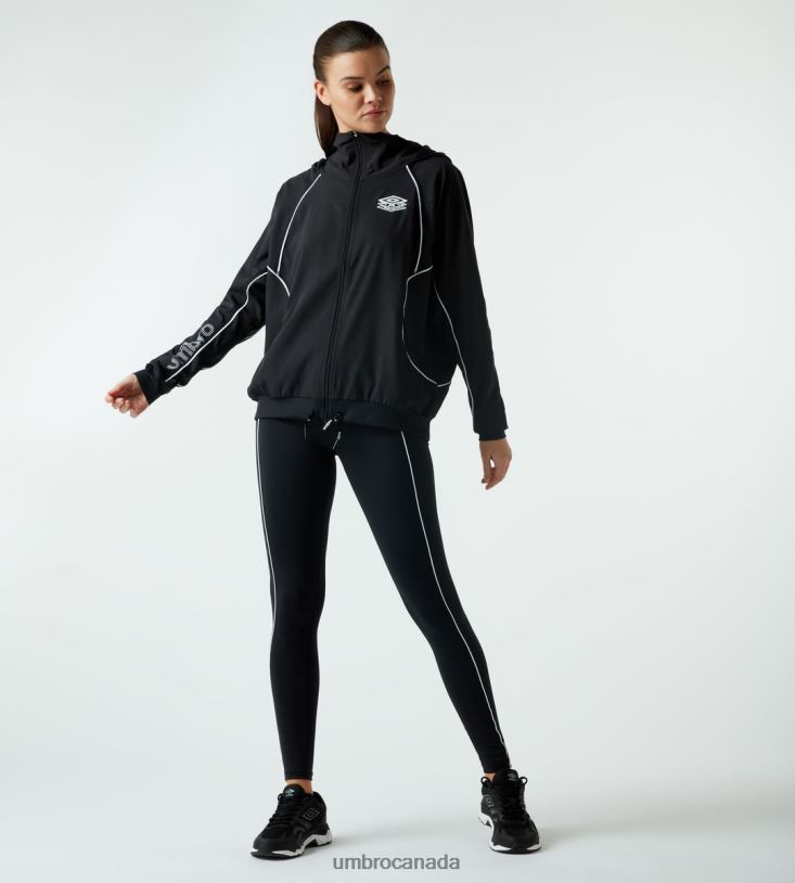 Black Clothing Classic Retro PTF Windbreaker Jacket Women Umbro 262Z8520