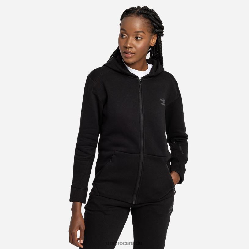 Black Clothing Pro Fleece Elite Hooded Jacket Women Umbro 262Z8519