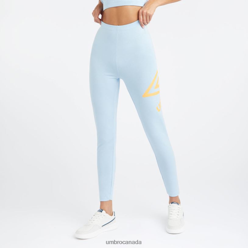 Angel Falls/Blazing Orange Clothing Core Large Logo Leggings Women Umbro 262Z8455