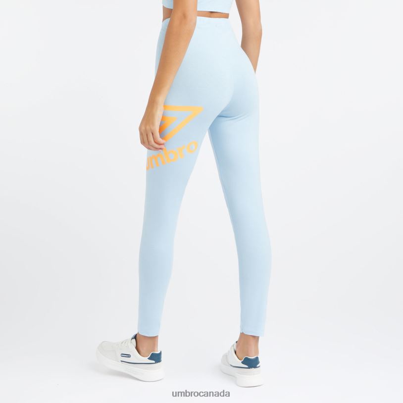 Angel Falls/Blazing Orange Clothing Core Large Logo Leggings Women Umbro 262Z8455