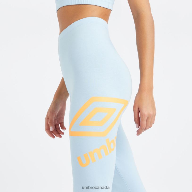 Angel Falls/Blazing Orange Clothing Core Large Logo Leggings Women Umbro 262Z8455