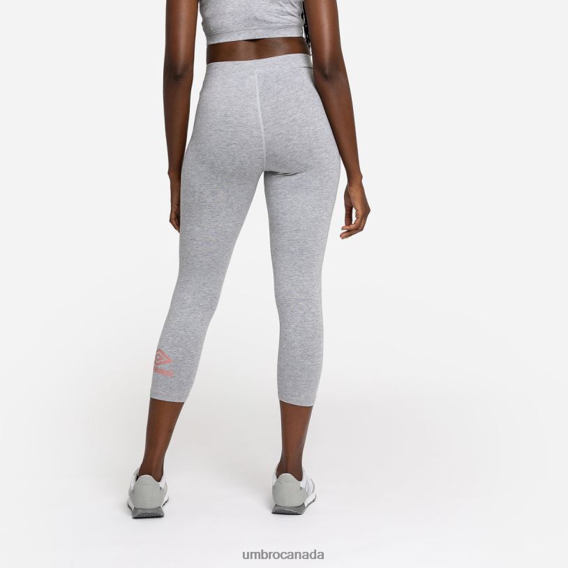 Grey Marl/Rosette Clothing Diamond Style 3/4 Leggings Women Umbro 262Z8481