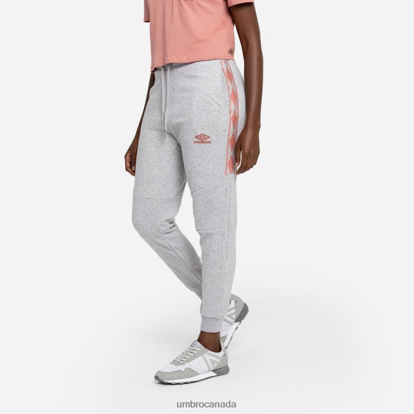 Grey Marl/Rosette Clothing Diamond Taped Jog Pant Women Umbro 262Z8469