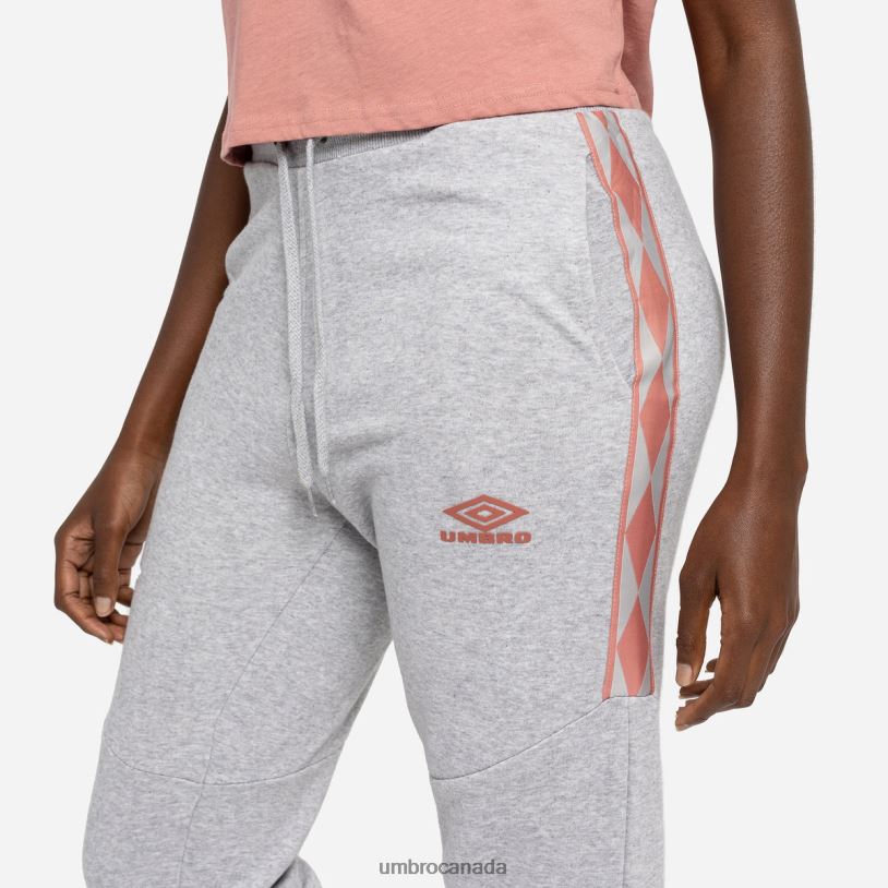 Grey Marl/Rosette Clothing Diamond Taped Jog Pant Women Umbro 262Z8469