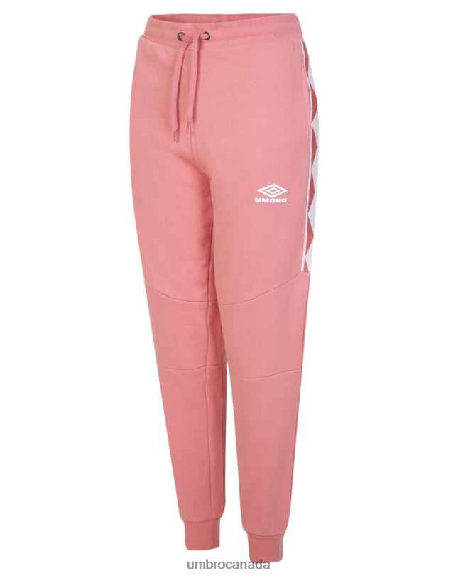 Rosette/White Clothing Diamond Taped Jog Pant Women Umbro 262Z8471